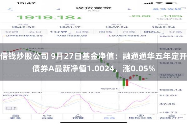 借钱炒股公司 9月27日基金净值：融通通华五年定开债券A最新净值1.0024，涨0.05%