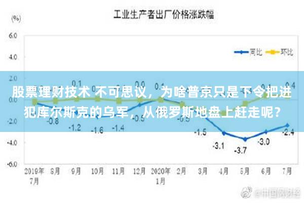 股票理财技术 不可思议，为啥普京只是下令把进犯库尔斯克的乌军，从俄罗斯地盘上赶走呢？