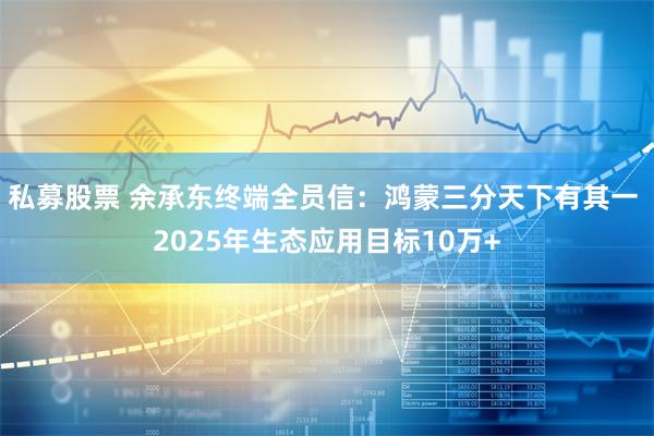 私募股票 余承东终端全员信：鸿蒙三分天下有其一 2025年生态应用目标10万+